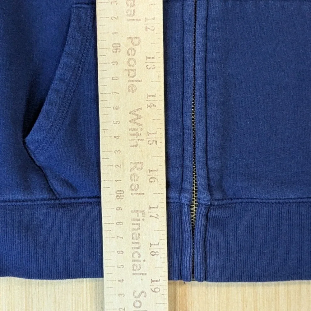 Polo Ralph Lauren Boys Navy Blue Side Stripe Full Zip Hoodie Girls Size M 8-10